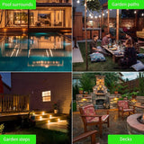 6 Pack Low Voltage AC/DC 12V LED Landscape Deck Light,Outdoor Retaining Wall Lights, IP65 Waterproof Step | Lumora