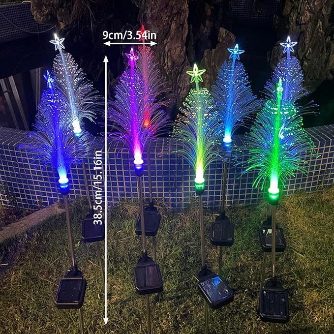 Solar Garden Lights - Waterproof Color Changing | LED Lights with Garden Stake | For Paths Parties Balconies Terraces Halloween Patios Porches Driveway Lawn Party