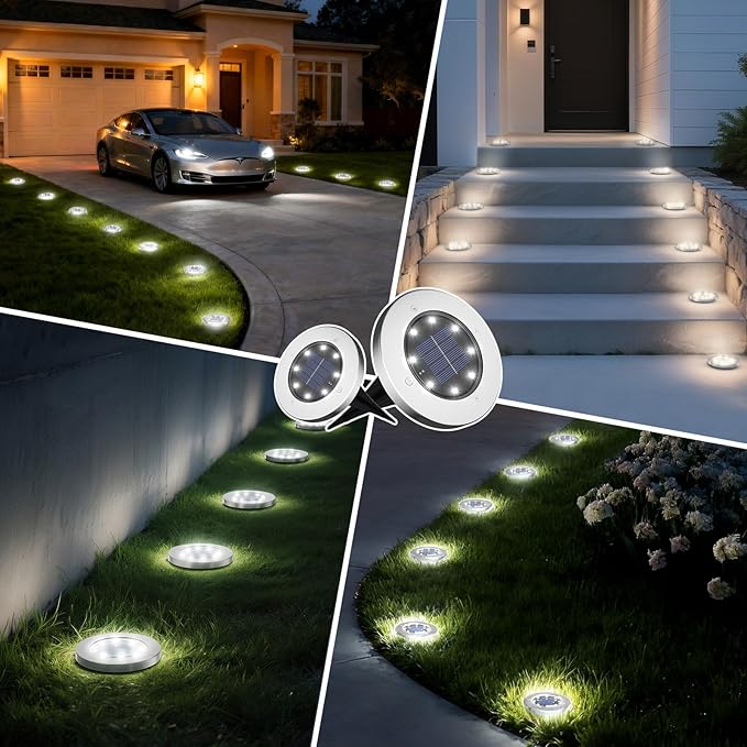 INCX Solar Lights for Outside,12 Pack Solar Lights Outdoor Waterproof, Solar Garden Lights Landscape Lighting for | Lumora