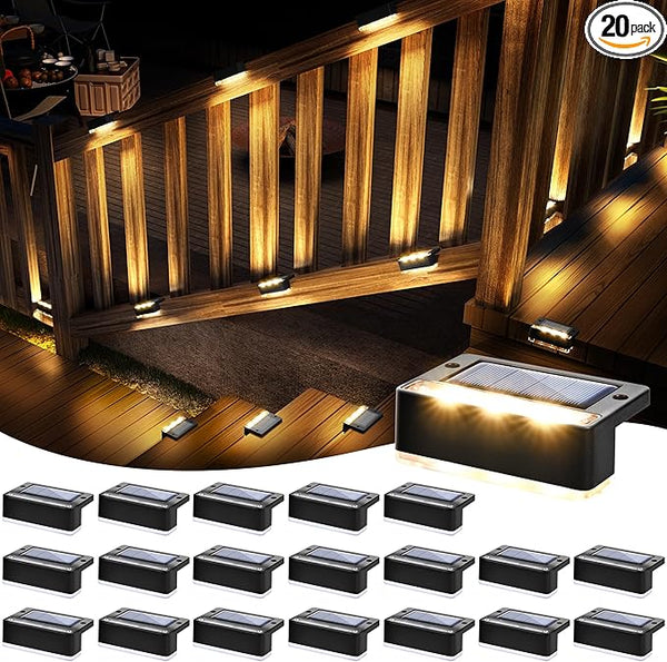 SOLPEX Solar Fence Lights, Solar Deck Lights Outdoor Waterproof Solar Powered for Step, Stair, Balcony,Front | Lumora