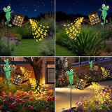 Solar Watering Can with Cascading Lights Outdoor Garden Decor, Frog Shaped Hook Gardening Gifts for Mom Women | Lumora