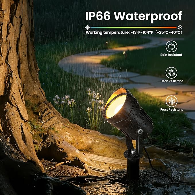 6W Low Voltage Landscape Lighting Kit, Landscape Lights with Transformer 33FT UL-Listed Wire & Connectors, 3000K | Lumora