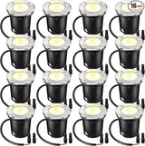 Yahenda 16 Pcs 3W LED Well Lights Low Voltage Outdoor Landscape In Ground Waterproof Outdoor 12V-24V Landscape | Lumora