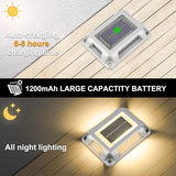 Solar Deck Lights Driveway Dock Lights- 8 Packs Waterproof 1200mAh Solar Powered Outdoor LED Aluminum Dock Lighting | Lumora