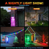 Solar Spotlights Outdoor, 40 LED s Color Changing RGB Waterproof Landscape Lights with 9 Light Modes, Colored Solar | Lumora