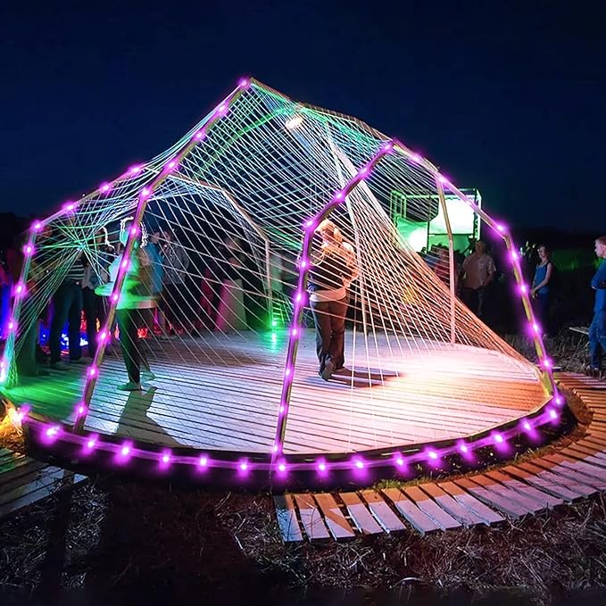 JMEXSUSS 2 * 200 LED Pink Solar Rope Lights, 66ft IP 65 Waterproof Solar String Light Outdoor, 8 Modes Christmas | Lumora