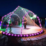 JMEXSUSS 2 * 200 LED Pink Solar Rope Lights, 66ft IP 65 Waterproof Solar String Light Outdoor, 8 Modes Christmas | Lumora