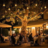 21Ft Solar String Lights Outdoor Waterproof Solar Powered Patio Lights with 10 Flickering Flame Light Bulbs Hanging | Lumora