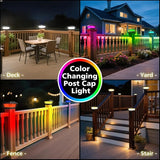 T-SUN 4X4 Post Solar Lights, Outdoor Waterproof RGB Color Changing Light for 4X4 5X5 6X6 Wood/Vinyl/Fence Posts | Lumora