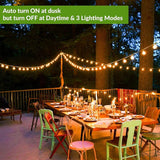 100FT G40 Solar String Lights, Globe Outdoor String Lights with 52 E12 Waterproof LED Bulbs, 2700K Shatterproof | Lumora
