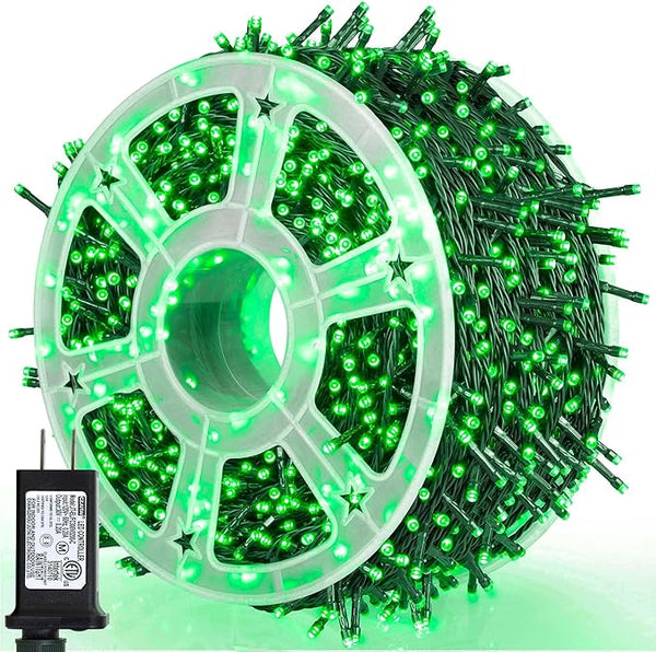 164Ft 500 LED Green St. Patrick's Day Lights, Waterproof 8 Twinkle with Memory Functions Green String Lights for | Lumora