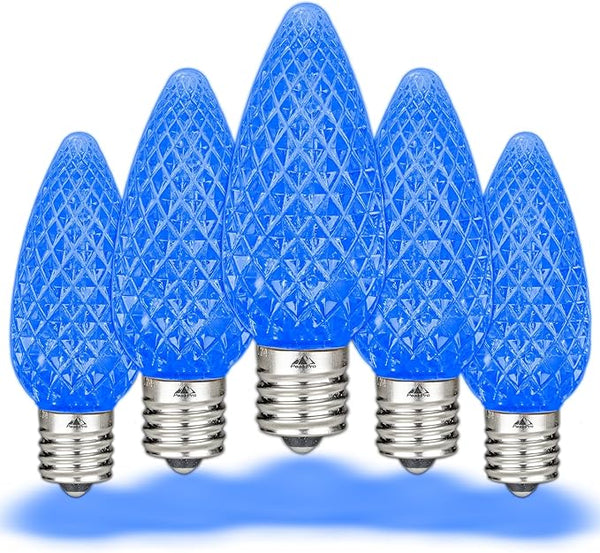 Novelty Lights 250CT C9 LED Faceted Ultra Bright Dimmable Outdoor Christmas Light Replacement Bulbs Decorative LED | Lumora