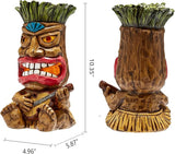 Solar Tiki Statue Outdoor Decor-Garden Guitar Tiki Statues-Tiki Bar Decorations for Outdoor Patio Yard Lawn Balcony | Lumora