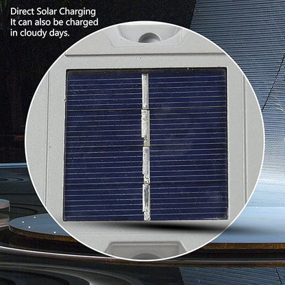 Solar Pathway Lights, Reflective Outdoor Lighting, Aluminum, Long Lasting Bright Illumination for Driveways, Gardens, Patios (Green Light)