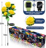 Solar Flower Lights Outdoor - Upgraded New Material Two Modes Realistic LED Solar Powered Waterproof Lights with 5 | Lumora