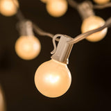 Hometown Evolution, Inc. White Pearl Outdoor Patio Globe String Lights (10 Foot, G40 White Pearl 1.6" Bulbs - White | Lumora