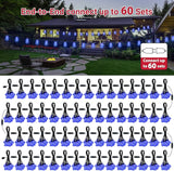 LAMPHOME 26Ft ST38 Outdoor String Lights, Blue Patio Lights with 12+1 ST38 Edison Bulbs, LED Shatterproof String | Lumora