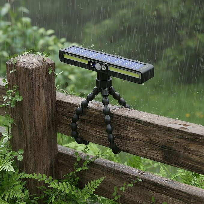 Solar Outdoor Lights with Motion Sensor, 36 LED Waterproof Solar Powered Clamp Lights for Garden, Patio, Pathway, Fence, Yard - 3 Lighting Modes (Warm Light)