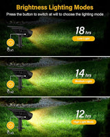 BAXIA TECHNOLOGY Solar Spotlights Outdoor Waterproof, 3 Lighting Modes Spot Lights, Dusk to Dawn Solar Powered | Lumora