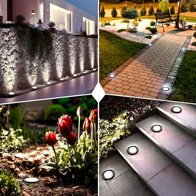 9W Landscape Light, Outdoor 120V In-Ground Lights IP68 Waterproof 5500k Warm White Outdoor Well Lights for Yard | Lumora