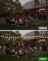 1.5 Inch Heavy Duty String Light Poles with 16.9” Spiral Ground Anchor - for Patio, Deck & Holiday Lighting, 8.5FT | Lumora