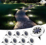 SOLPEX Solar Lights Outdoor Waterproof, 8 Pack Solar Ground Lights, Solar Garden Lights Landscape Lighting for | Lumora