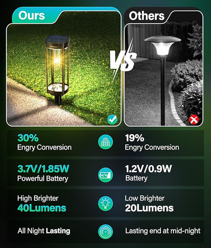 8 Pack Ground Stakes & 2 Pack Solar Pathway Lights