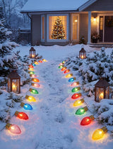 16Ft Jumbo LED Multicolor Christmas String Lights Outdoor with 10 LED Strawberry Bulb, Connectable Hanging String | Lumora