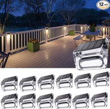 Solar Outdoor Lights, 12 Pack Solar Fence Lights, Deck Lights Waterproof Solar Powered Outside Lighting for Step | Lumora