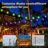 Solar Outdoor RGB String Lights, 48FT Dimmable Patio Lights with 15 Shatterproof Edison Bulbs, Commercial Grade | Lumora