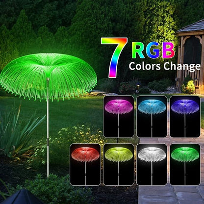 Solar Outdoor Lights 6 Pack 7 Colors Changing Jellyfish Light Outdoor Waterproof Solar Flowers Garden Lights for Yard Pathway Lawn Festival Wedding Party Decoration