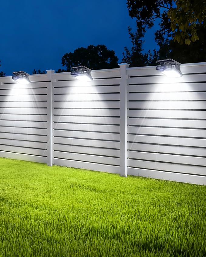 Clip on Solar Lights for Fence, 3 Modes Solar Motion Lights Outdoor Waterproof, 60LEDs 500LM Portable Security | Lumora