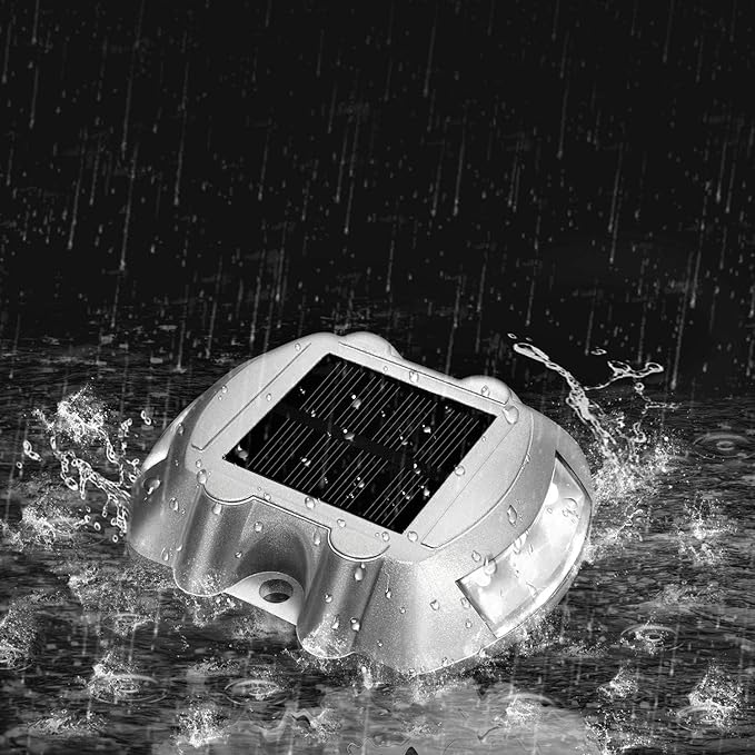 JIGUOOR Solar Deck Lights LED Driveway Lights Solar Powered Dock Light Outdoor IP68 Waterproof Road Markers for | Lumora
