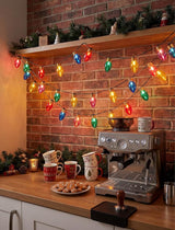 16Ft Jumbo LED Multicolor Christmas String Lights Outdoor with 10 C7 Clear Jumbo Multicolor Bulb, Connectable | Lumora
