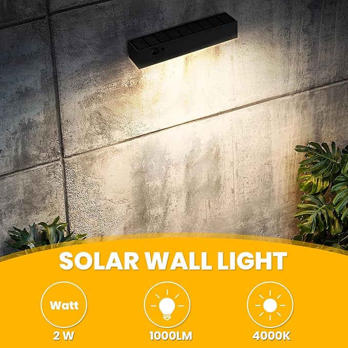 Solar Lights Outdoor for House Sign, Dimmable Solar Pathway Lights