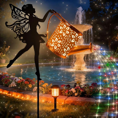Solar Watering Can Lights | Rustproof LED Ambient Lighting - Outdoor LED Solar Powered Fairy Lights - for Yard Lawn Patio Porch Pathway Walkway Park Balcony Party Birthday Women Mom Grandma