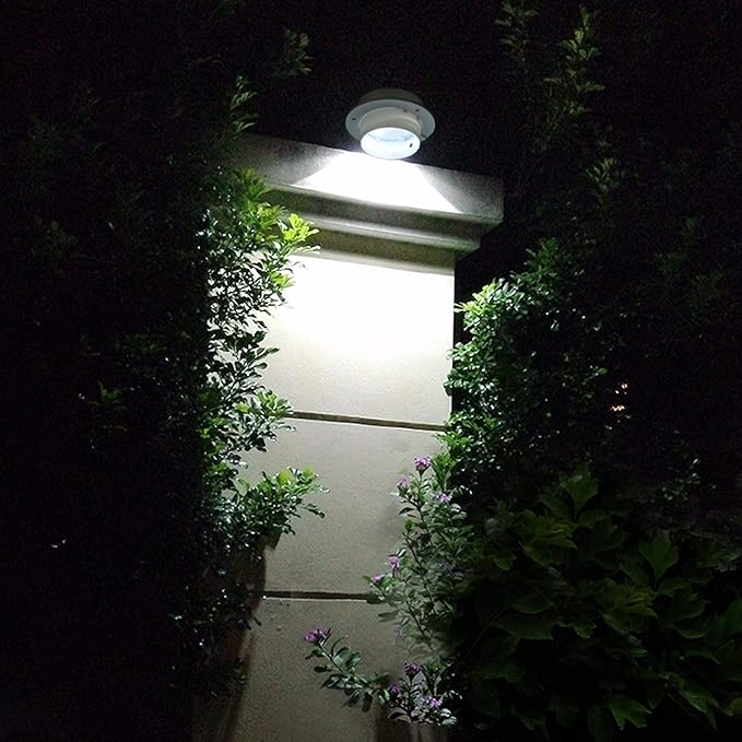 Yescom Solar Gutter Light Outdoor Waterproof 3 LED Deck Fence Lights with Bracket Wall Garden Stair Step Yard White | Lumora