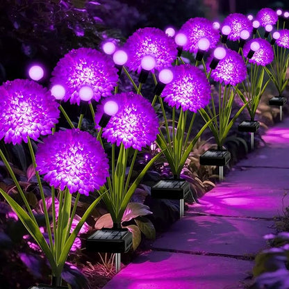 Solar Lights Outdoor Waterproof, 6 Pack Purple Solar Firefly Swaying Lights with Flowers, Flower Light Garden Decor for Halloween Christmas Outside Yard Patio, Gifts for Women Grandma