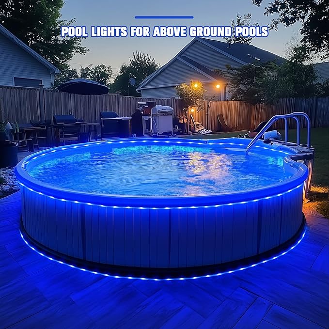 JMEXSUSS 200 LED Pool Accessories Solar Rope Lights Outdoor, 72ft IP 65 Outdoor - Pond & Water Feature Light | Lumora