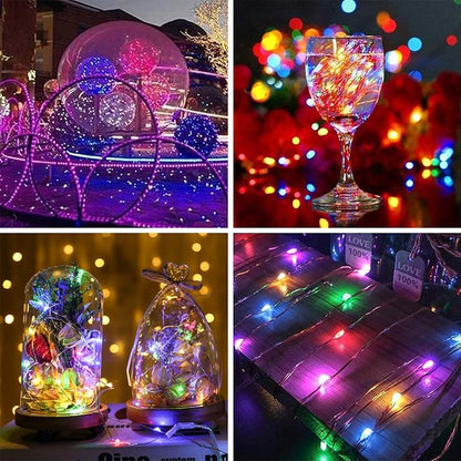 2 Pack 100 LED Solar Powered String Lights, Outdoor Waterproof Copper Wire 8 Modes Fairy Lights for Garden, Patio, Party, Christmas, Home (Multicolor)