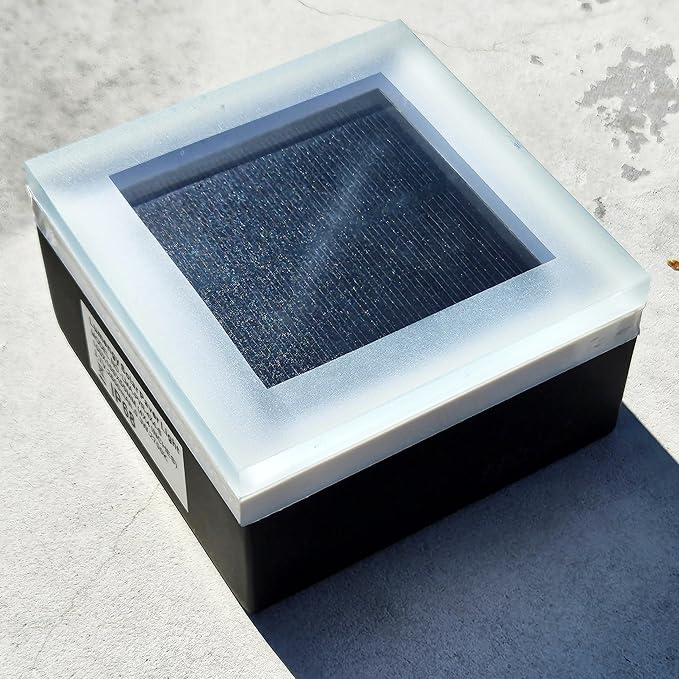 LUMENGY Solar Paver Light 4x4 Inch (3.93x3.93), Stainless Steel with Tempered Glass, 2700K - Outdoor Path Light | Lumora