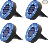 Joomer Solar Ground Lights, 4 Pack 8 LED Solar Lights Outdoor Waterproof IP68 Disc Light Landscape Lighting Garden | Lumora