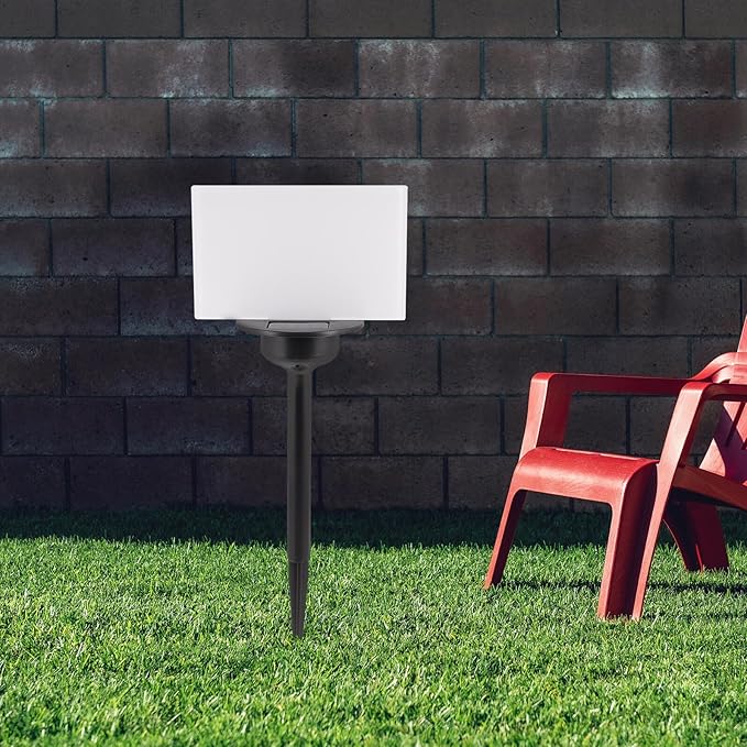VALICLUD Solar LED Yard Ground Lamp with Heat Transfer Acrylic Panel 120x190mm Solar Garden Path Light Outdoor Landscape Lighting for Patio Lawn