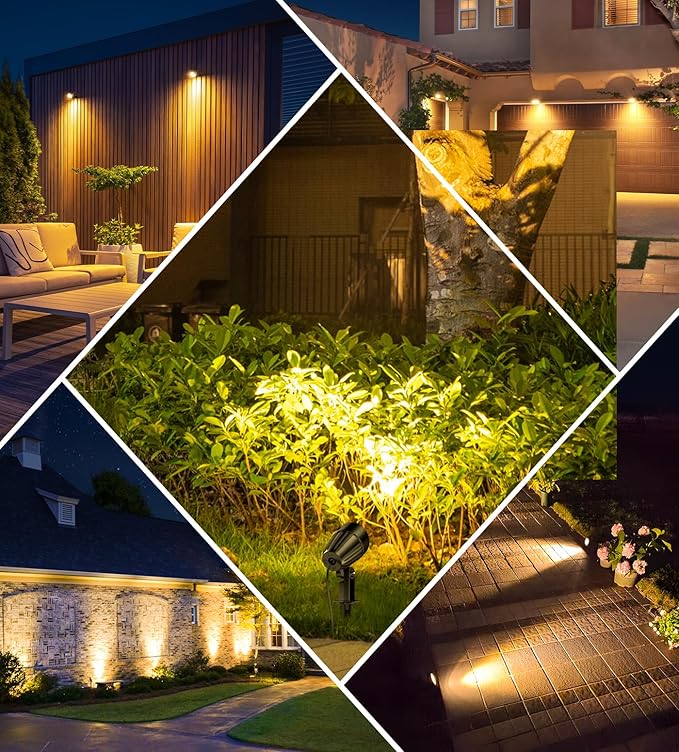 MEIKEE 7W Low Voltage Landscape Lighting with Connectors, 2700K Warm White Landscape Lighting, IP66 Waterproof | Lumora