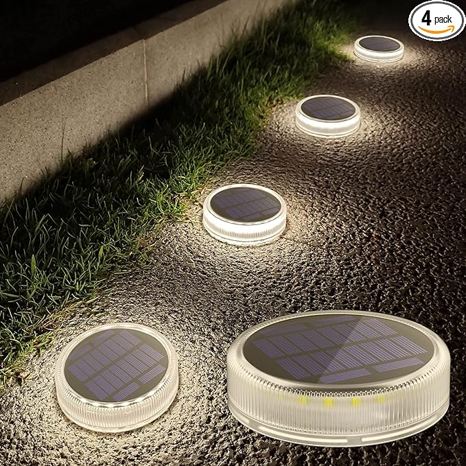 Lacasa Solar Deck Lights Outdoor Waterproof LED Solar Step Lights Driveway Lights, White 4000K, for Garden Yard | Lumora