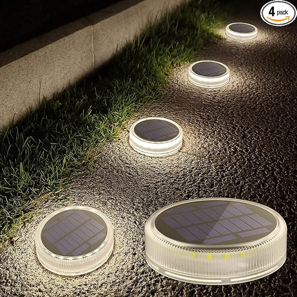 Lacasa Solar Deck Lights Outdoor Waterproof LED Solar Step Lights Driveway Lights, White 4000K, for Garden Yard | Lumora