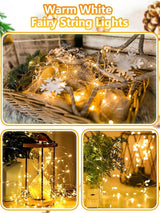 100 LED Fairy Lights Battery Operated with Remote, 33FT Waterproof Twinkle Lights with Timer & 8 Modes, Fairy | Lumora