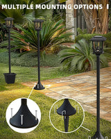 12 Pack Solar Pathway Lights + 2 Pack Solar Lamp Post Lights Outdoor - 14 Piece Bundle for Walkway, Driveway | Lumora