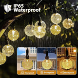 SeaShine Rechargeable Battery Operated String Lights - 16ft 30LEDs Crystal Globe String Lights, IP65 Waterproof | Lumora