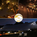 PMS Solar Outdoor String Lights, Color Changing Warm White to Cool White with Remote, Shatterproof LED Bulbs for | Lumora